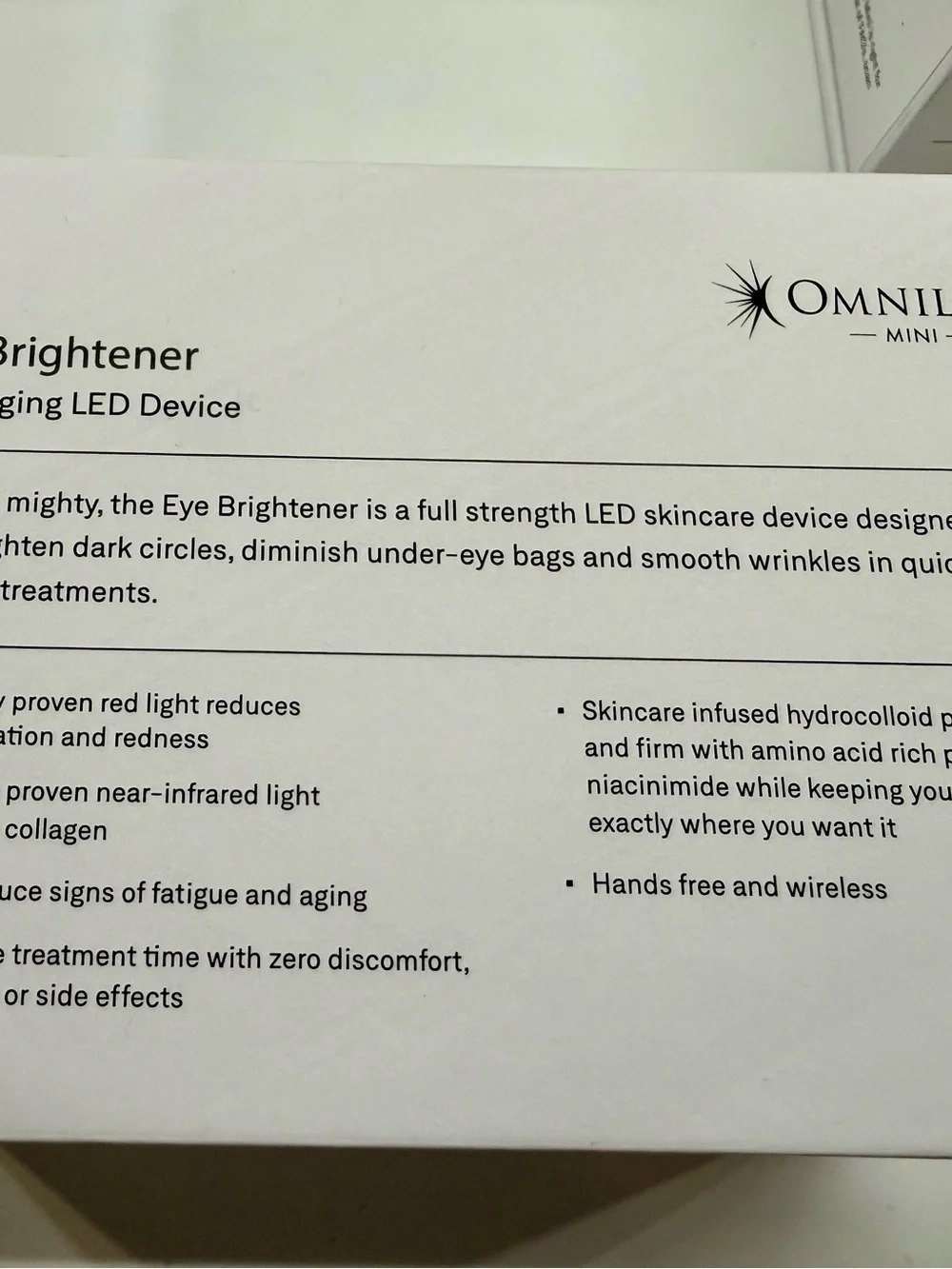 Omnilux Mini Eye Bright Anti-Aging Device
